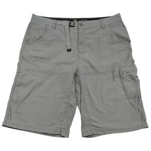 Prana Cargo Shorts Mens 38 Gray Stretch Standard Fit Outdoor Minimalist Hiking